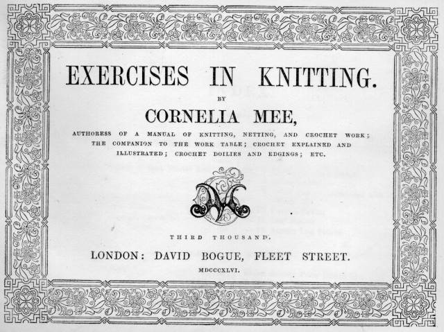 title page of Exercises in Knitting